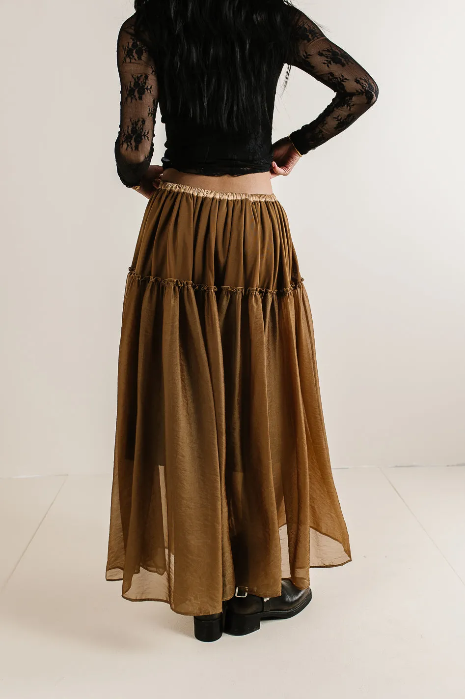 Terrin Tulle Skirt in Olive - FINAL SALE sold by bohme product image thumbnail 4