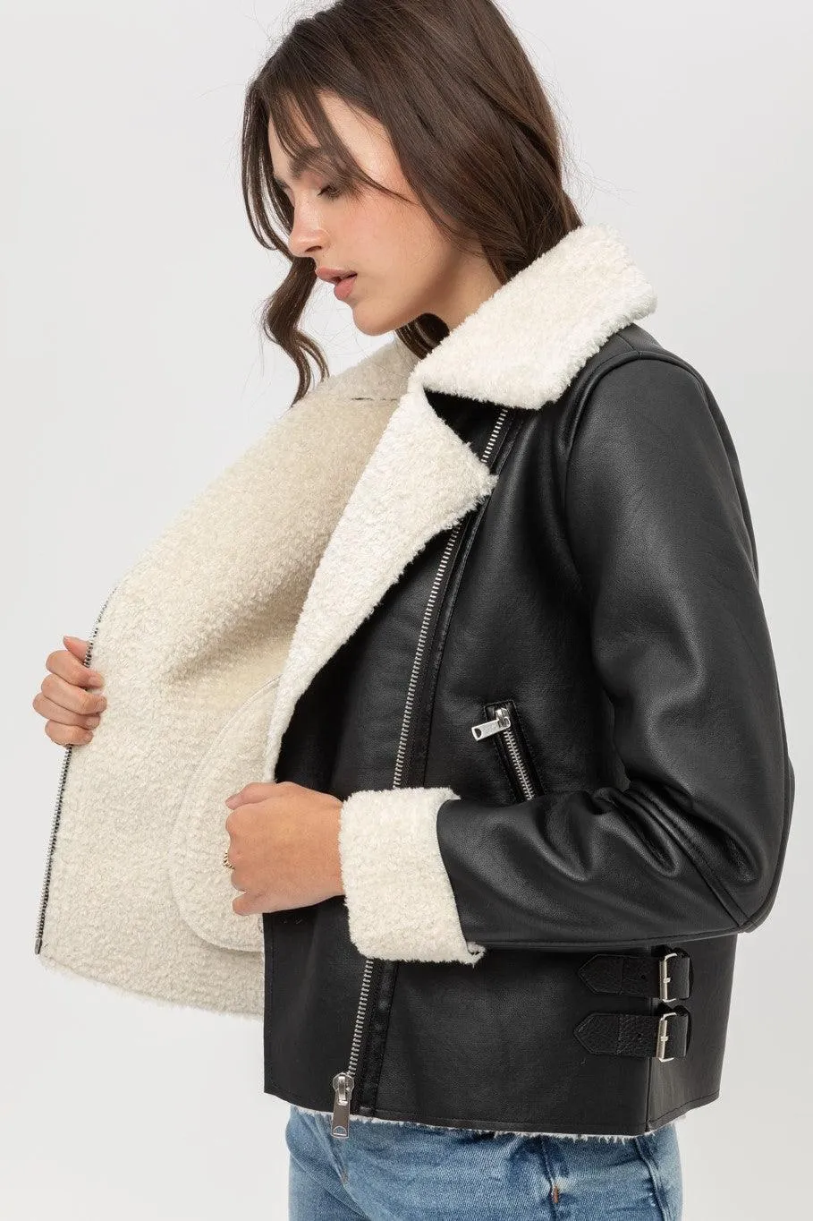 Women's Non Stretch PU Black Jacket sold by BOLD elements