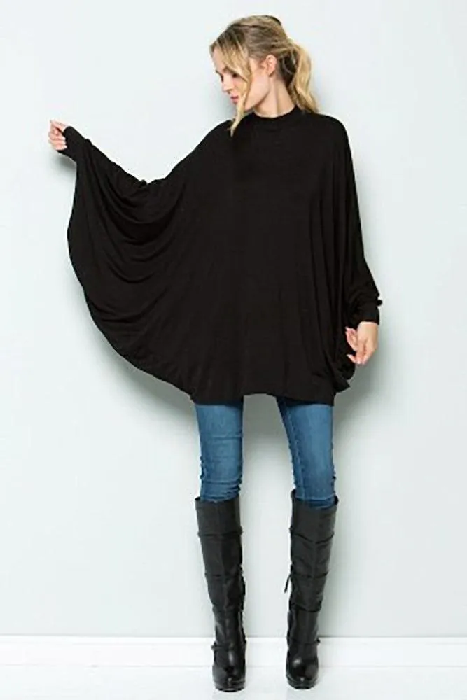 Solid Over Sized Tunic Poncho sold by BOLD elements