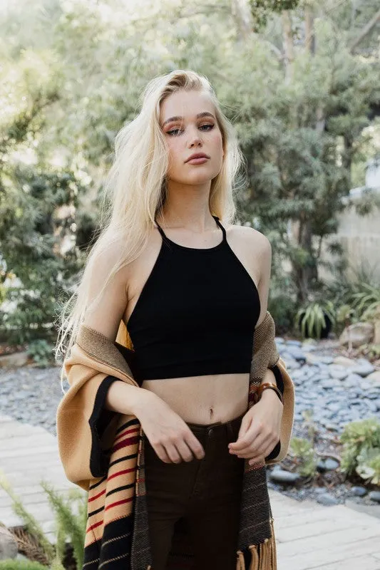 Women's High Neck Lace Racerback Brami with Adjustable Straps sold by BOLD elements