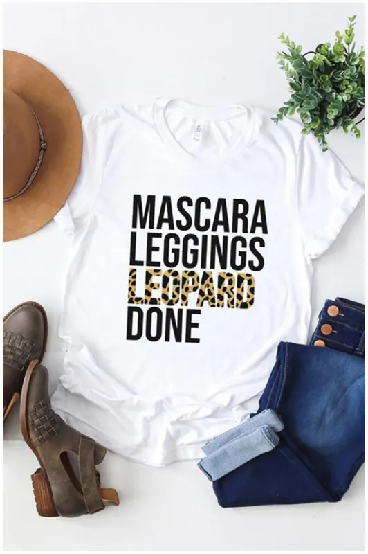 Mascara Leopard Done Graphic Tee sold by BOLD elements