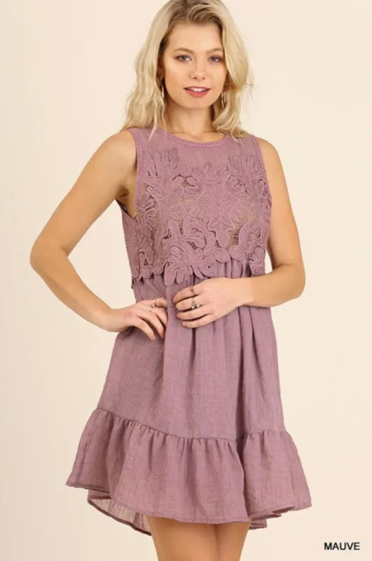 Women's Sleeveless Ruffled Hem Dress sold by BOLD elements