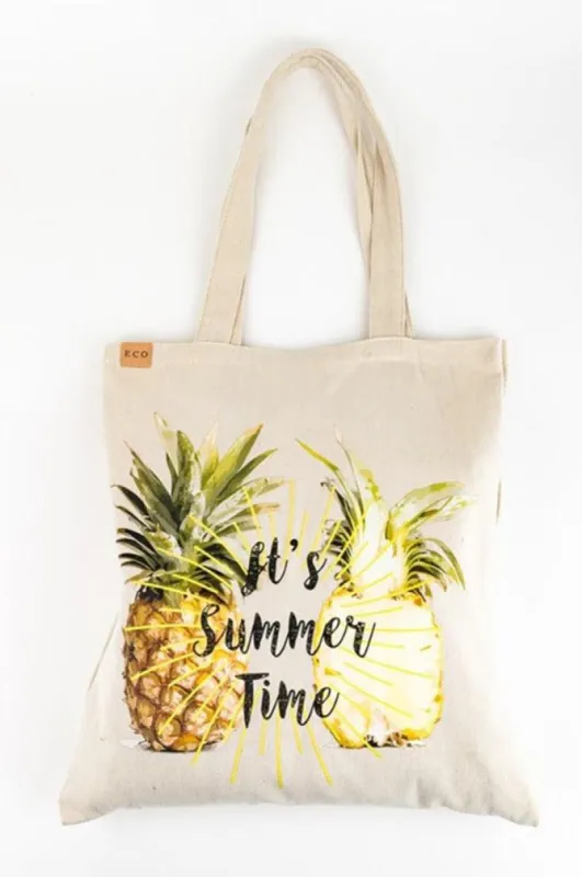 Eco Friendly Pineapple Summer Time Shoulder Bag sold by BOLD elements