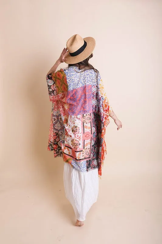 Boho Floral Patchwork Kimono with Wide Armholes sold by BOLD elements product image thumbnail 5
