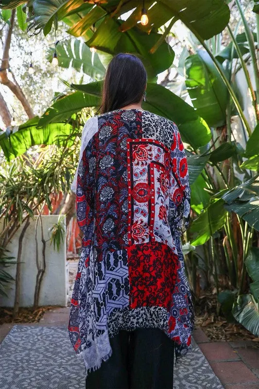 Boho Floral Patchwork Kimono with Wide Armholes sold by BOLD elements product image thumbnail 3