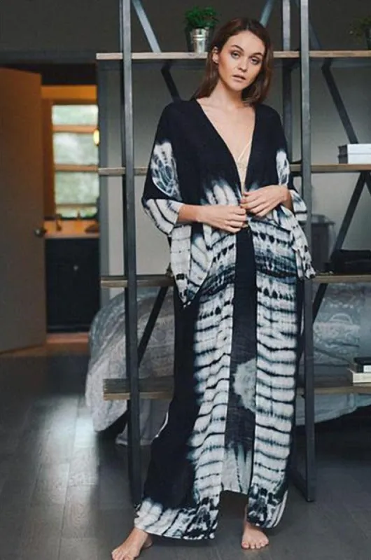 Tie Dye Long Kimono Wrap sold by BOLD elements