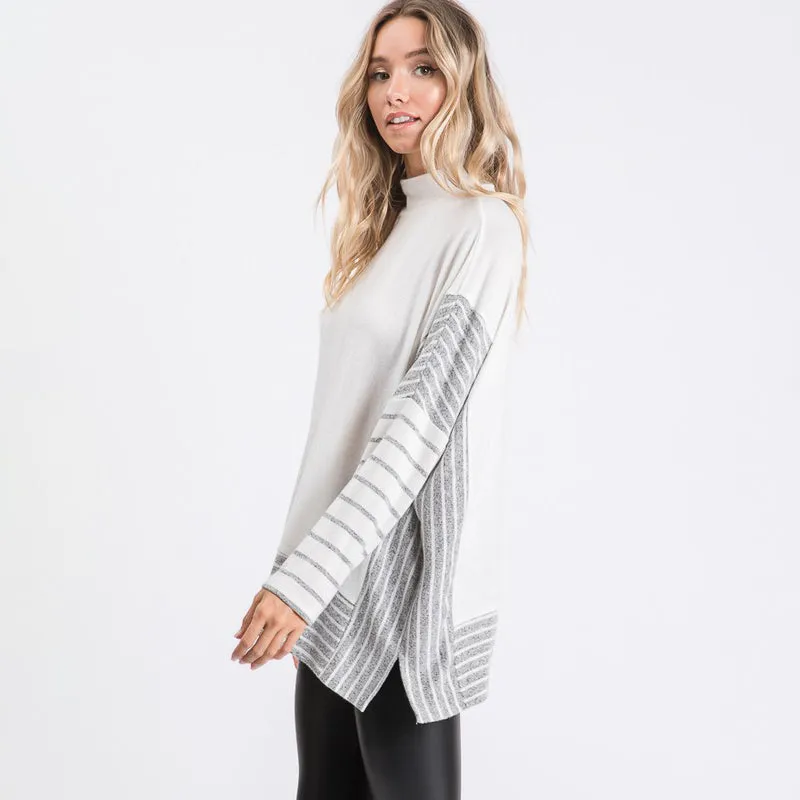 Striped Pullover Sweater – Cozy and Chic Top for Women sold by BOLD elements