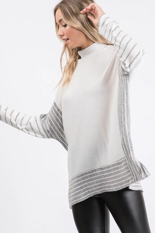 Striped Pullover Sweater – Cozy and Chic Top for Women sold by BOLD elements product image thumbnail 2