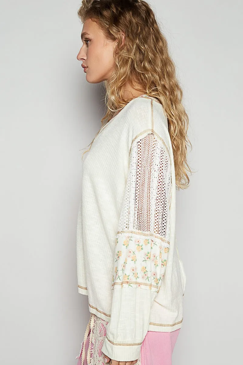 Ribbed Jersey Long Sleeve Top with Contrast Paneling sold by BOLD elements product image thumbnail 5