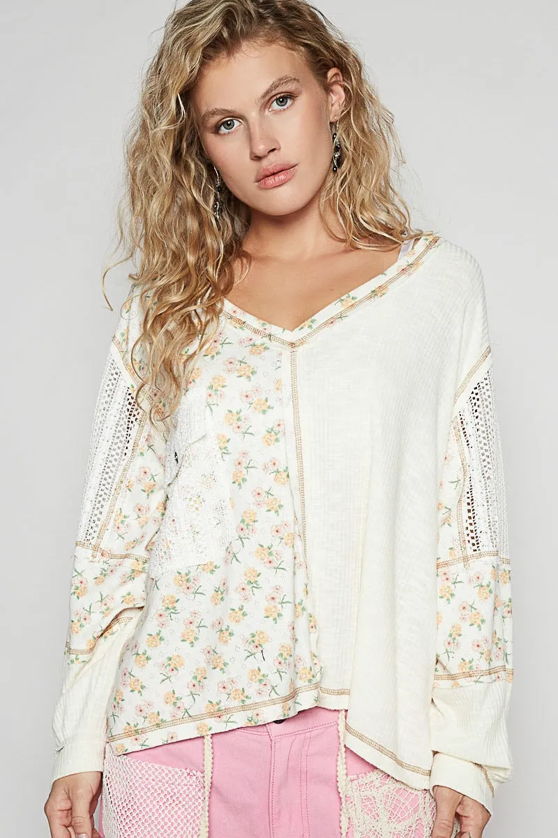 Ribbed Jersey Long Sleeve Top with Contrast Paneling sold by BOLD elements product image thumbnail 2