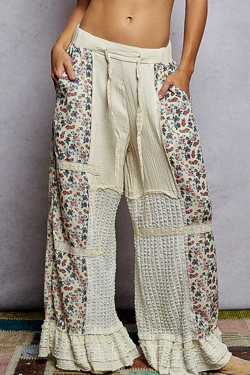 Wide Pants in Double Gauze with Lace Patch sold by BOLD elements product image thumbnail 4
