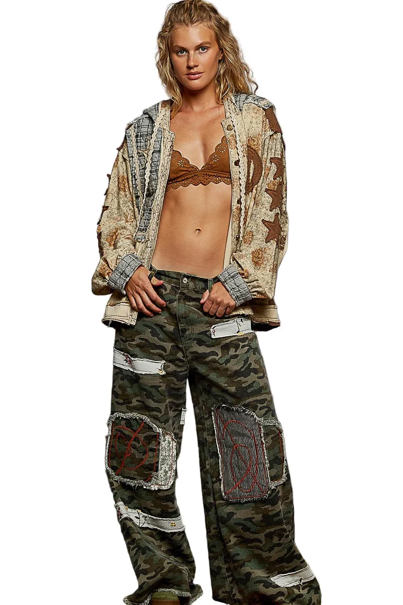 Hooded Long Balloon Sleeve Terry Jacket sold by BOLD elements