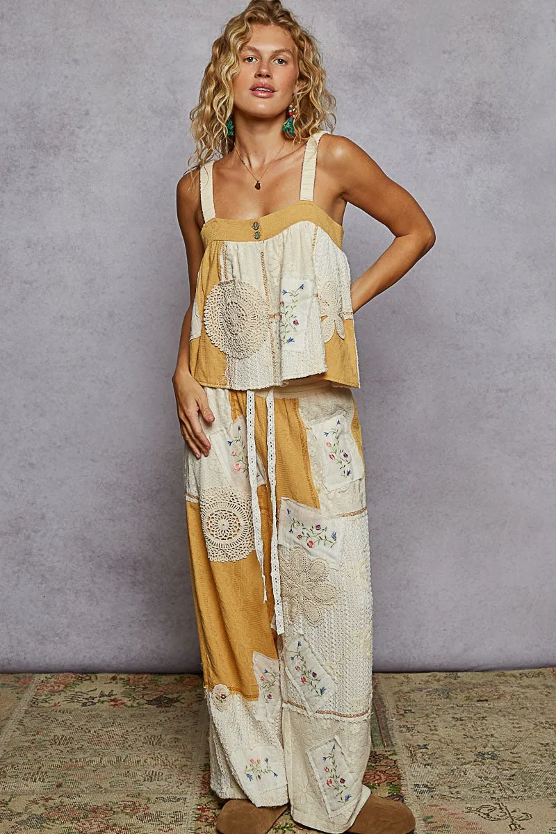 Relaxed Cotton Patch Detail Pants sold by BOLD elements product image thumbnail 2