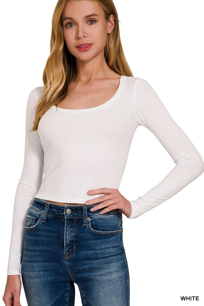 Ribbed Boat Neck Long Sleeve Shirt sold by BOLD elements product image thumbnail 5