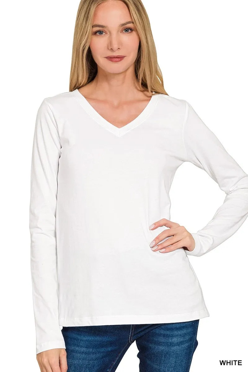 Cotton V-neck Long Sleeve T-shirt sold by BOLD elements product image thumbnail 3