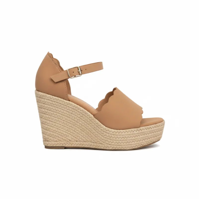 Scalloped Espadrille Wedge Sandals - Women's Platform Sandals sold by BOLD elements