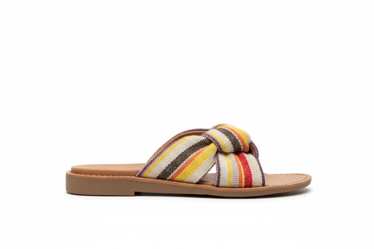 Women's Striped Fabric Slide Sandals sold by BOLD elements
