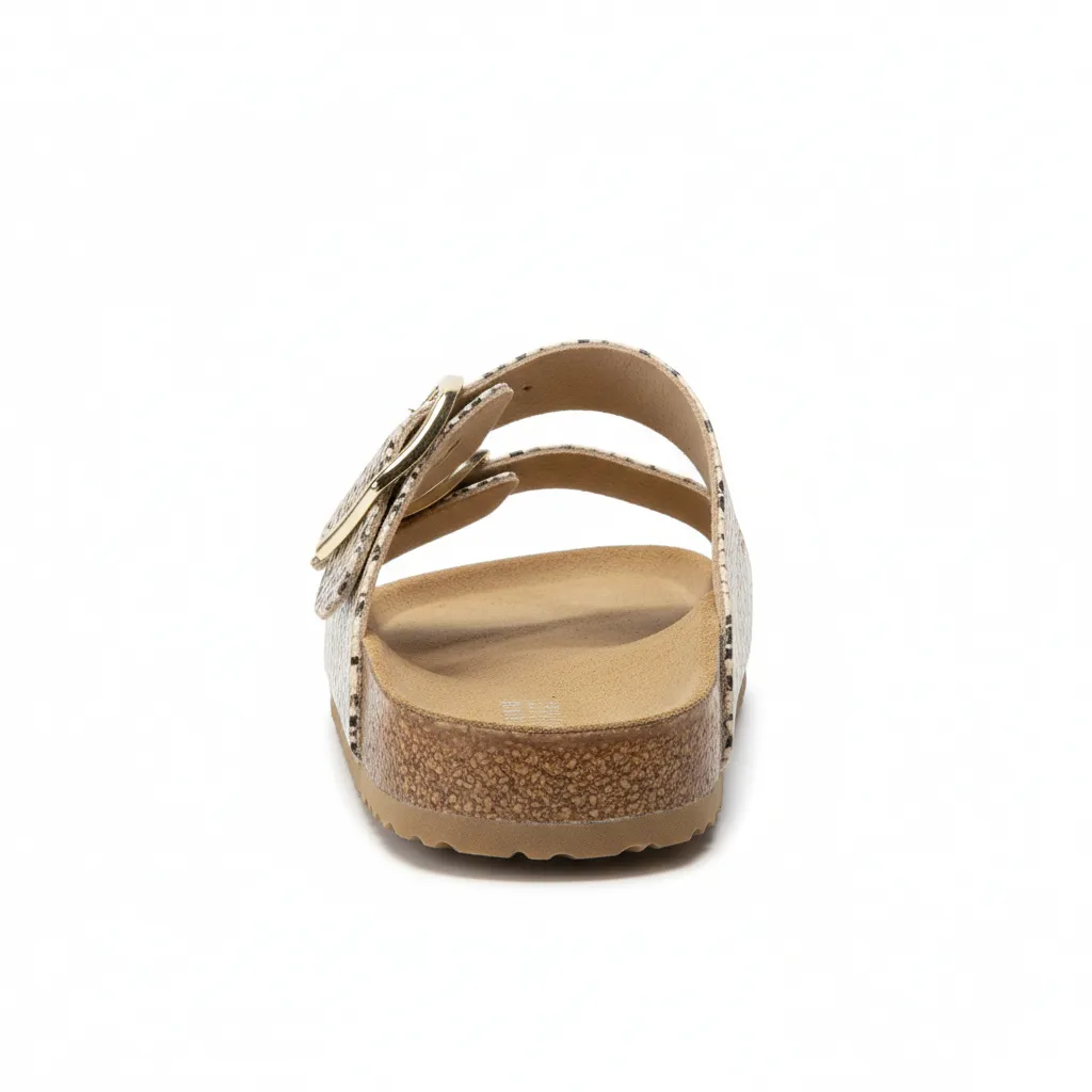 Snake Print Double Buckle Slide Sandals sold by BOLD elements product image thumbnail 3