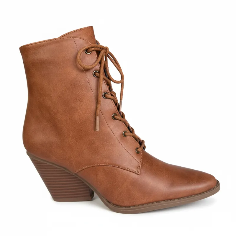 Women's Rust Brown Lace-Up Ankle Boots sold by BOLD elements