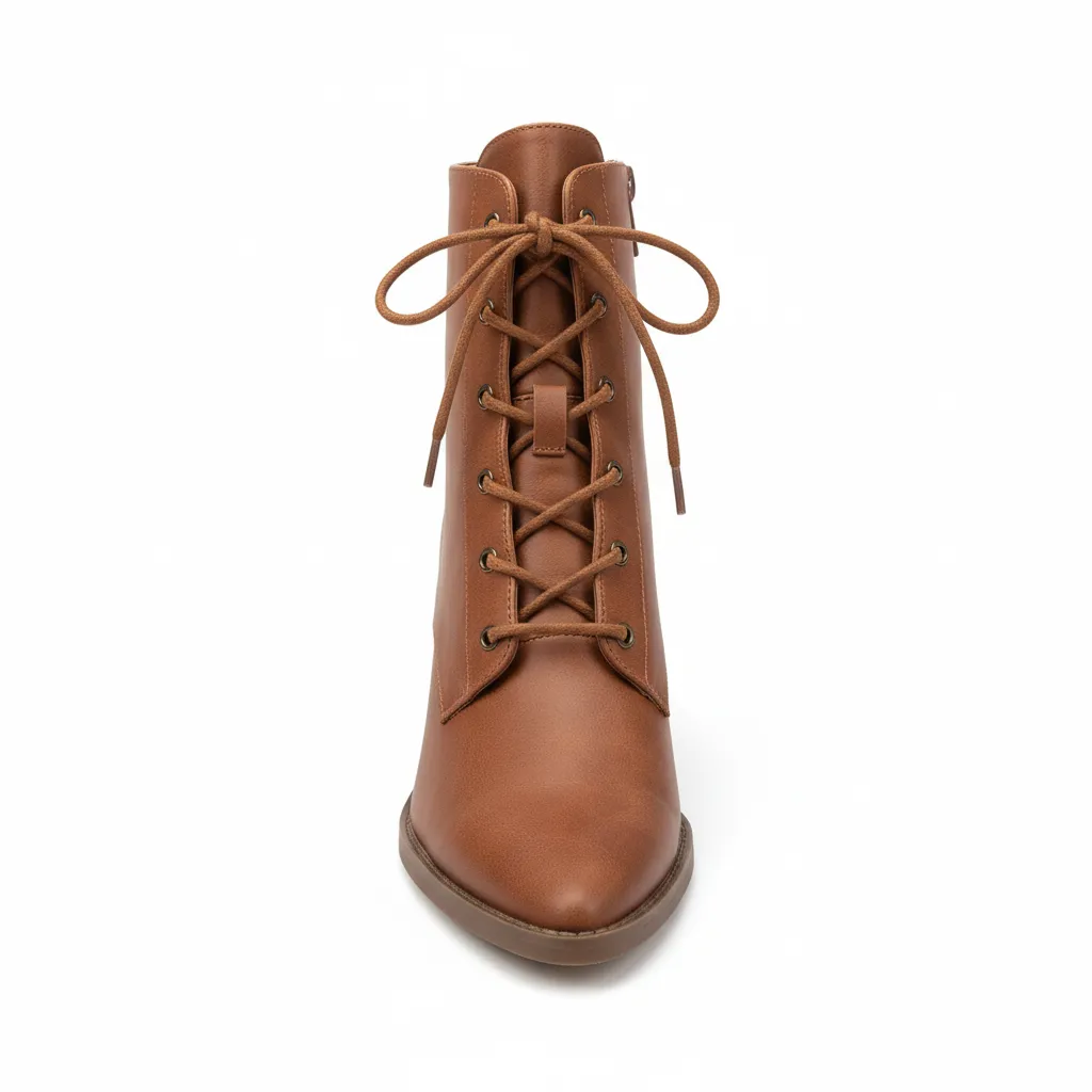 Women's Rust Brown Lace-Up Ankle Boots sold by BOLD elements product image thumbnail 3