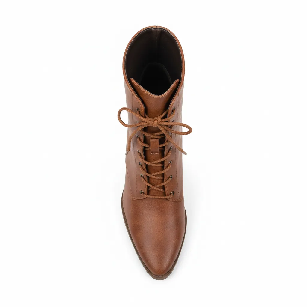 Women's Rust Brown Lace-Up Ankle Boots sold by BOLD elements product image thumbnail 2