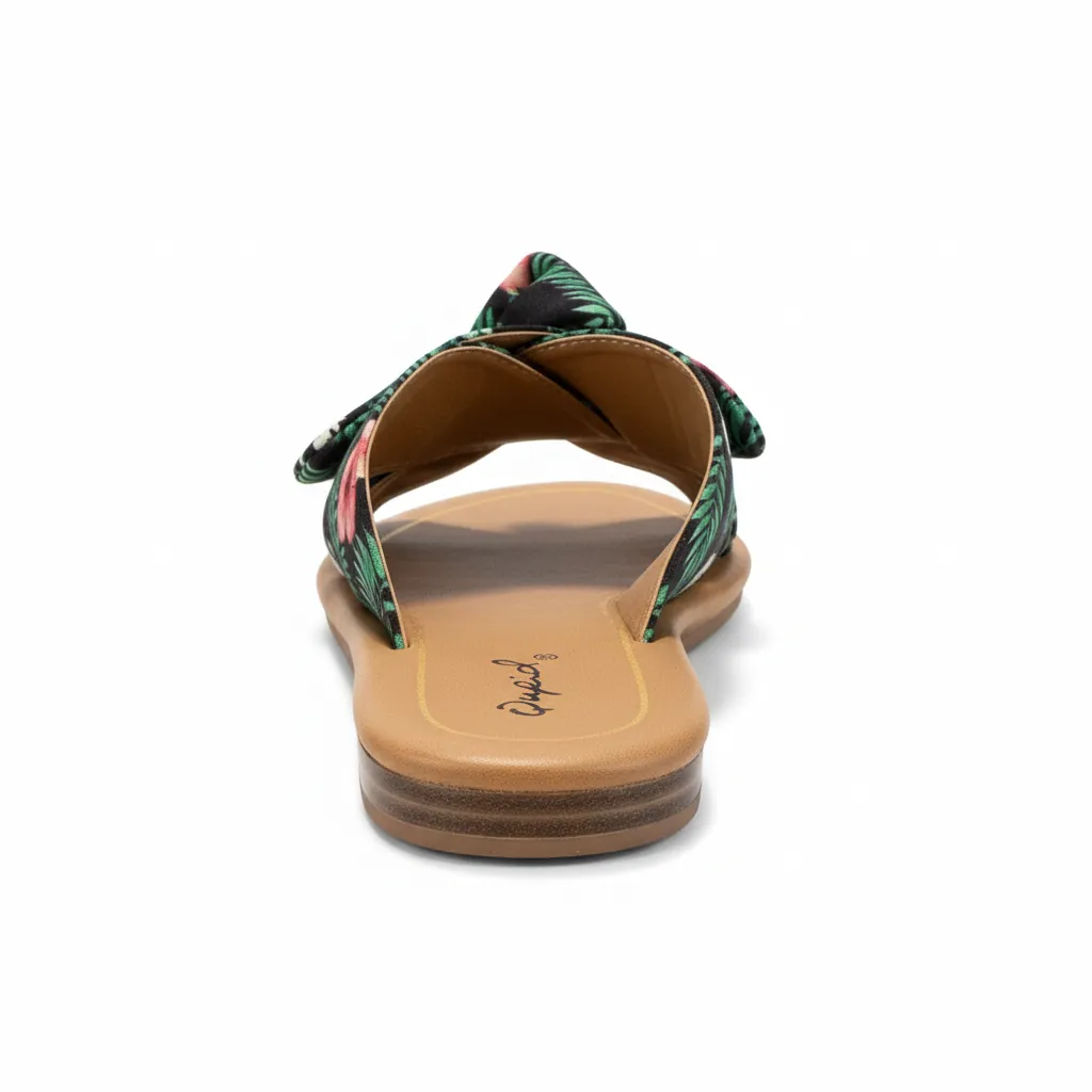 Red Gingham Bow Slide Sandals - Women's Flat Summer Sandals sold by BOLD elements product image thumbnail 5