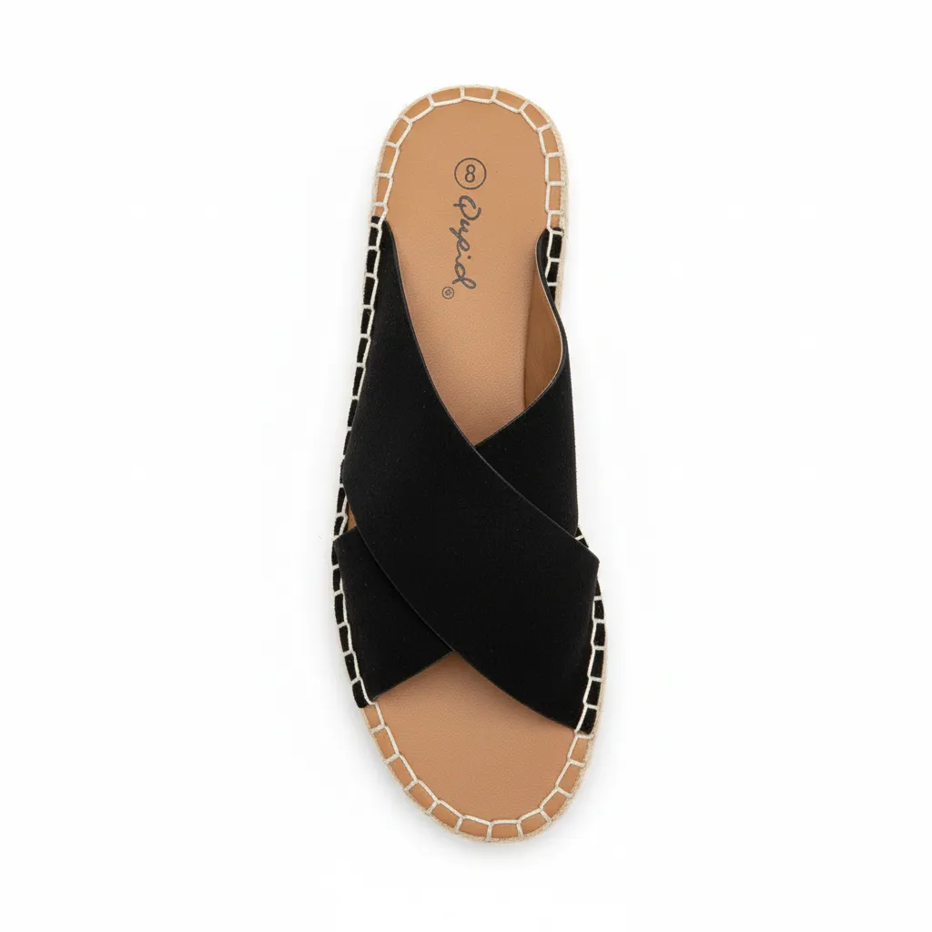 Crisscross Espadrille Slide Sandals - Platform Summer Slides sold by BOLD elements product image thumbnail 2