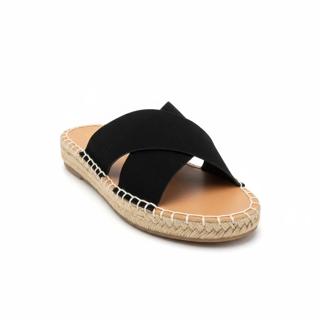 Crisscross Espadrille Slide Sandals - Platform Summer Slides sold by BOLD elements product image thumbnail 4