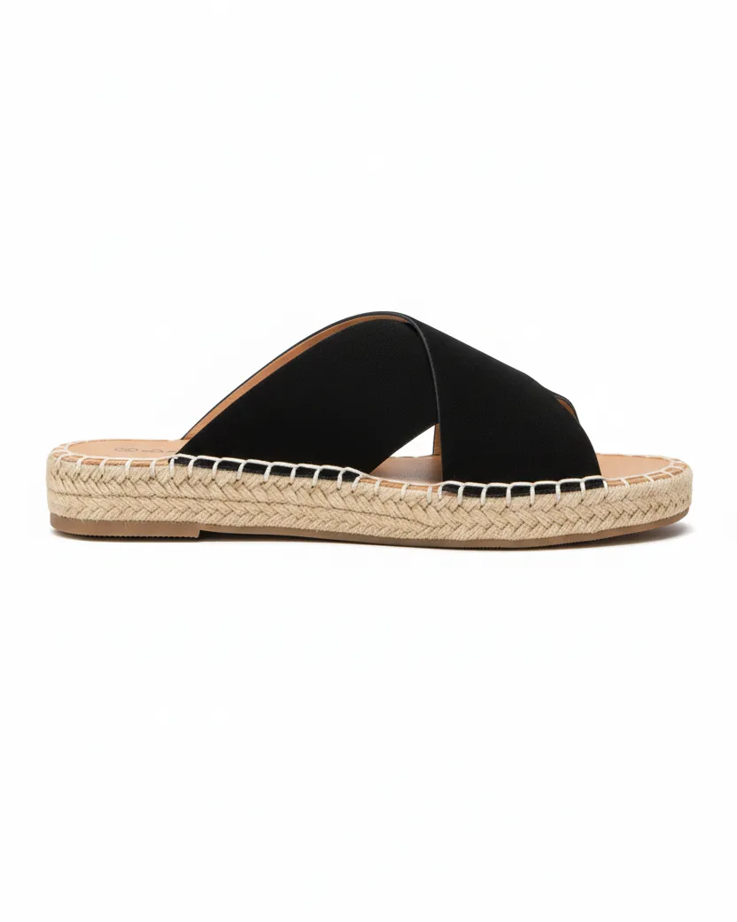 Crisscross Espadrille Slide Sandals - Platform Summer Slides sold by BOLD elements