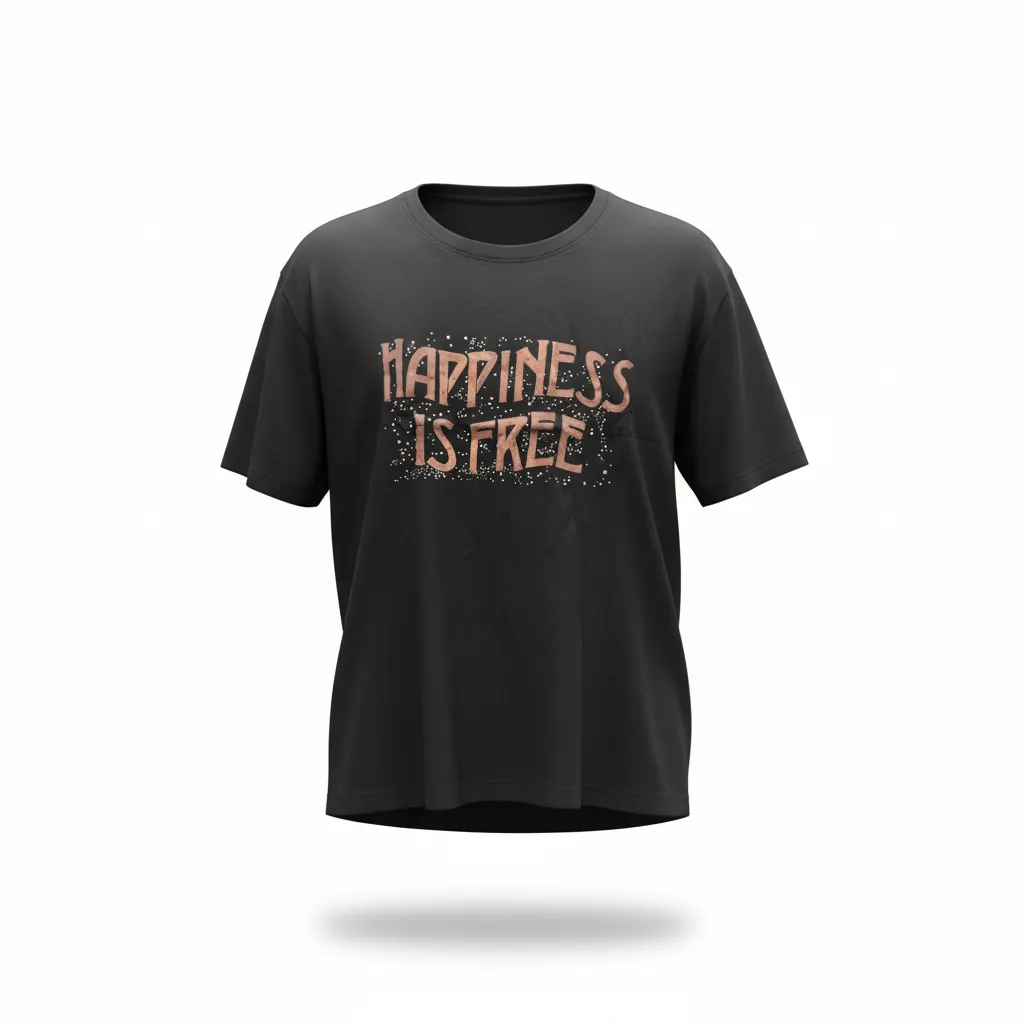 Happiness is Free Rose Gold Graphic Tee sold by BOLD elements product image thumbnail 4