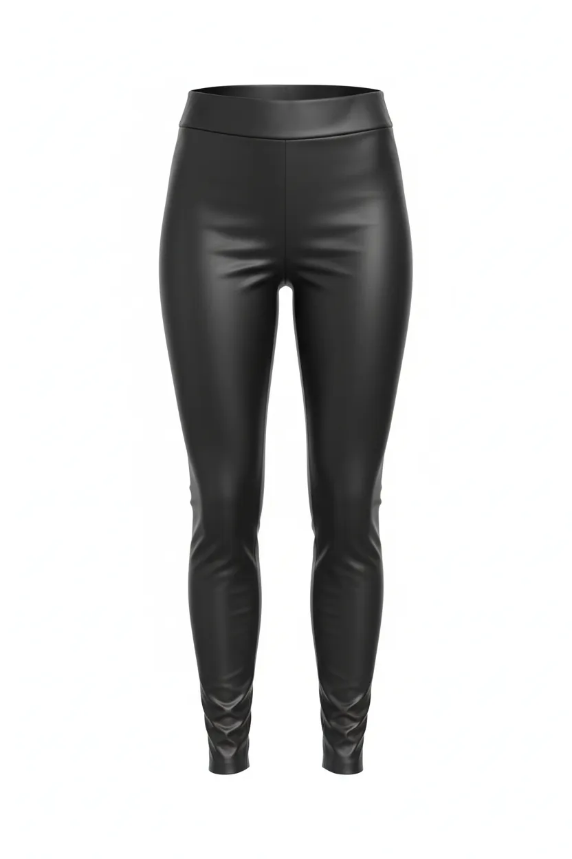 Faux Leather High-Waist Leggings sold by BOLD elements product image thumbnail 3