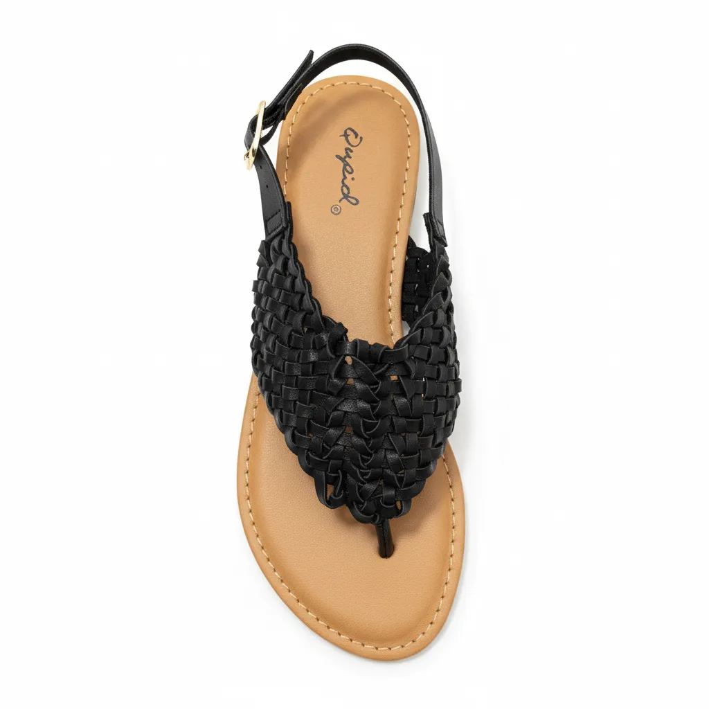 Qupid Braided Woven Flat Thong Sandals sold by BOLD elements product image thumbnail 5