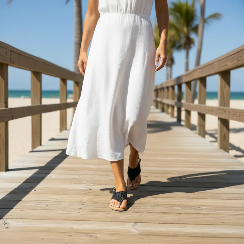 Qupid Braided Woven Flat Thong Sandals made by Qupid