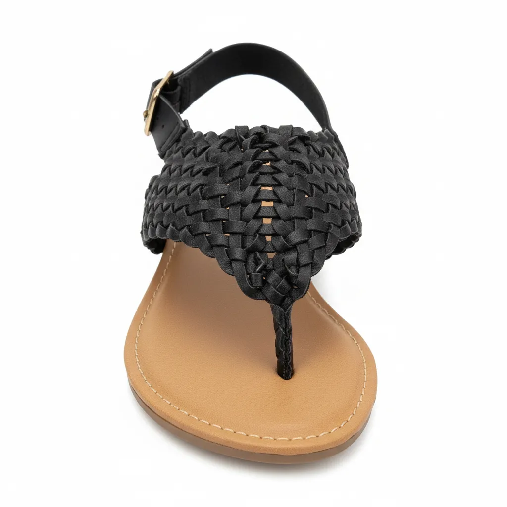 Qupid Braided Woven Flat Thong Sandals sold by BOLD elements product image thumbnail 4