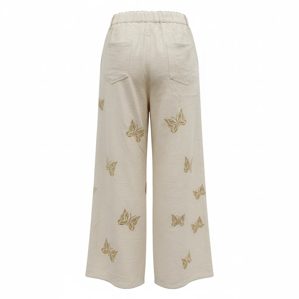 POL Butterfly Embroidered Wide Leg Trousers sold by BOLD elements product image thumbnail 5