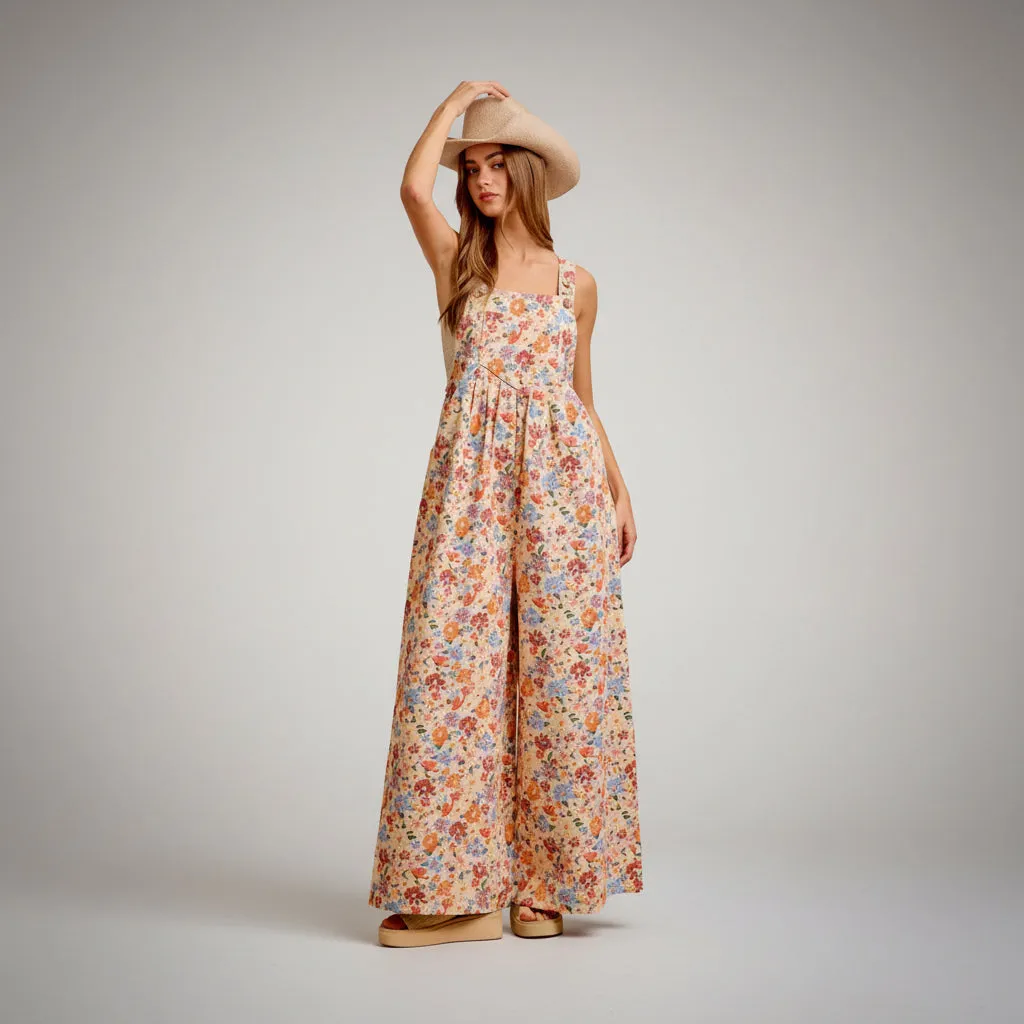 BiBi Washed Floral Twill Overall with Front Pocket sold by BOLD elements product image thumbnail 5