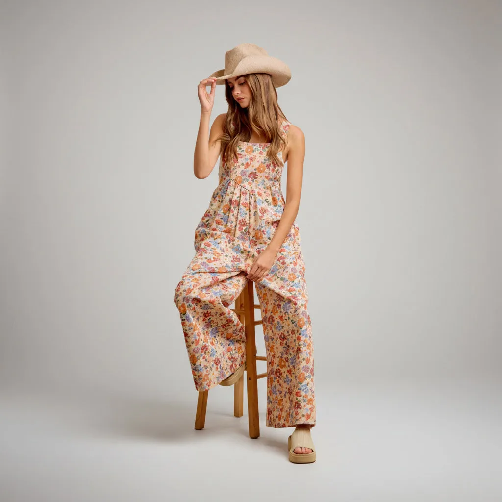 BiBi Washed Floral Twill Overall with Front Pocket sold by BOLD elements product image thumbnail 4