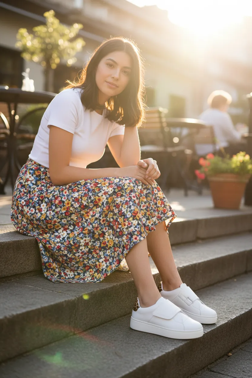 White Faux Leather Platform Sneakers with Leopard Print Heel sold by BOLD elements product image thumbnail 4