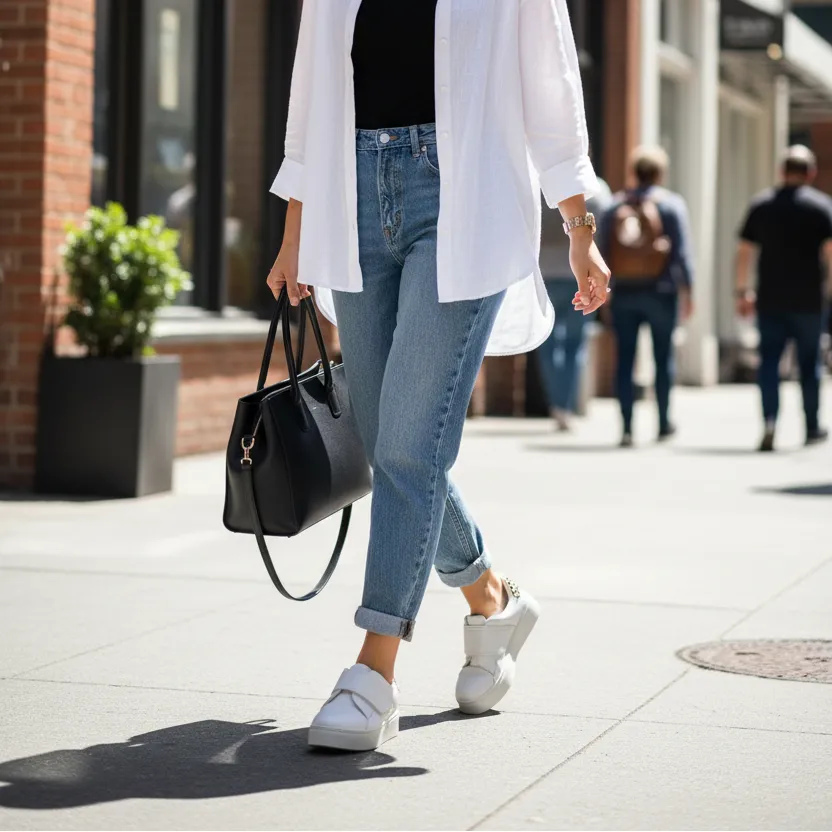 White Faux Leather Platform Sneakers with Leopard Print Heel sold by BOLD elements product image thumbnail 2
