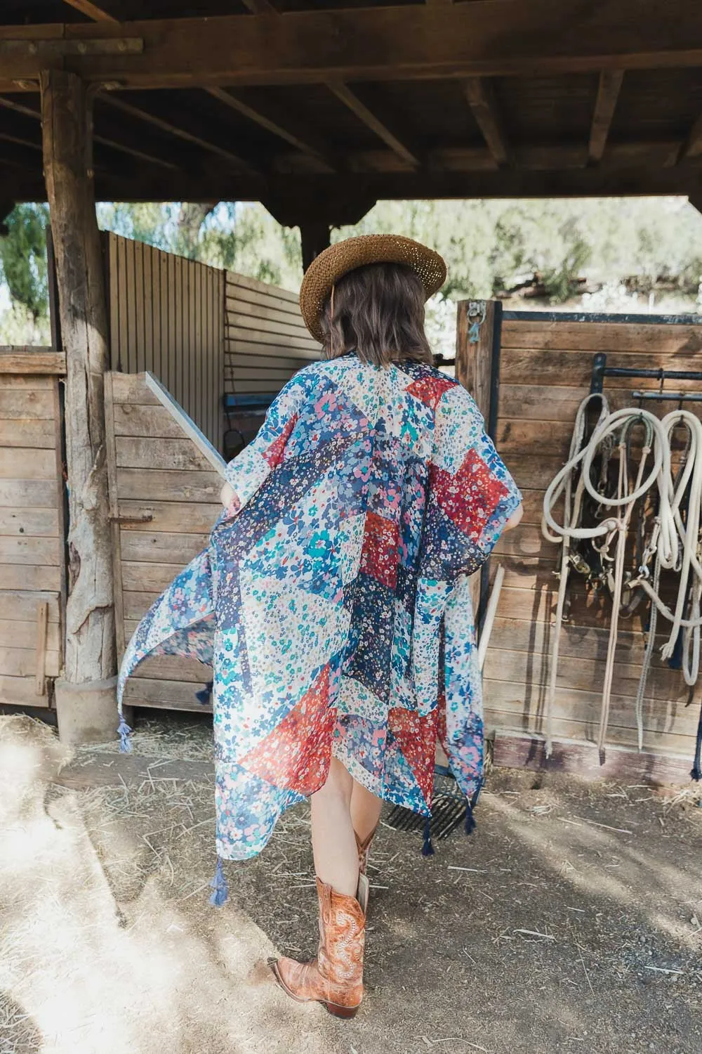 Floral Print Kimono | Open Front Boho Layer sold by BOLD elements product image thumbnail 5
