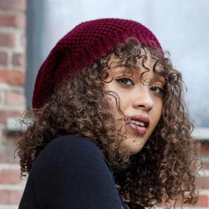 Women's Waffle Knit Slouch Beanie sold by BOLD elements