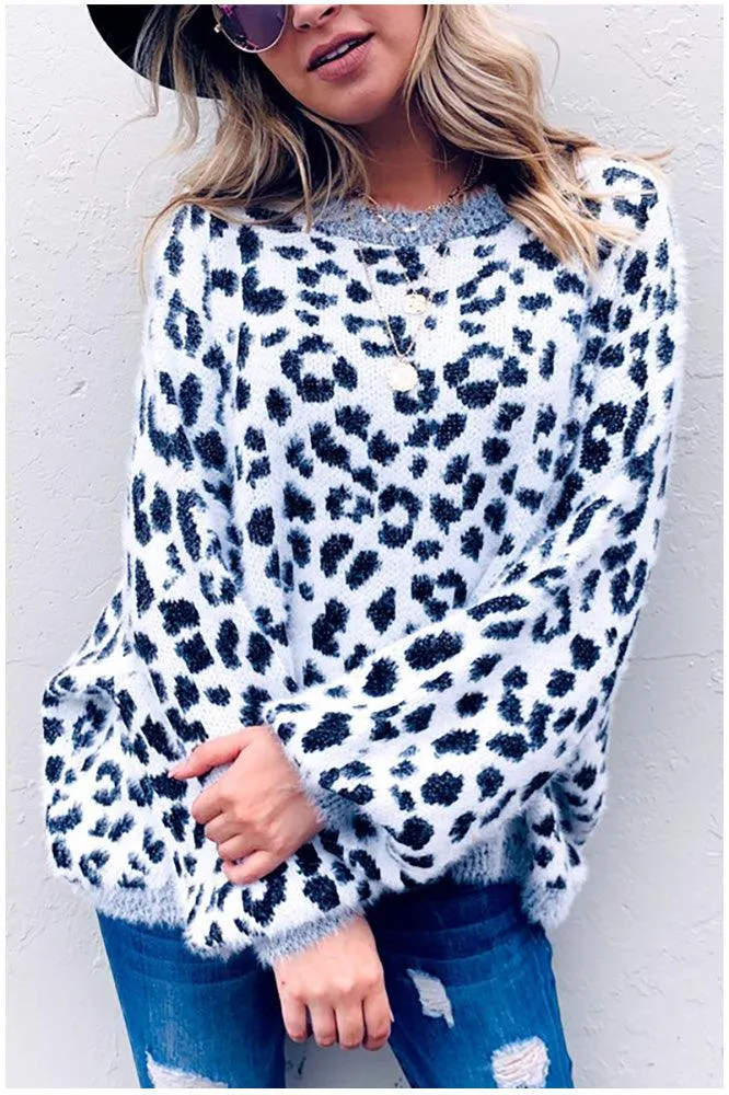 Leopard Feather Wide Sleeve Sweater sold by BOLD elements