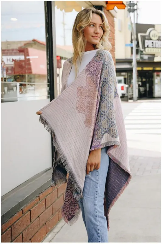 Floral Medallion Paisley Ruana sold by BOLD elements