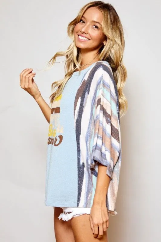 Women's Boat Neck Dolman Sleeve Loose Fit Top sold by BOLD elements