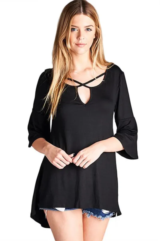 Key Hole Open Back Top sold by BOLD elements