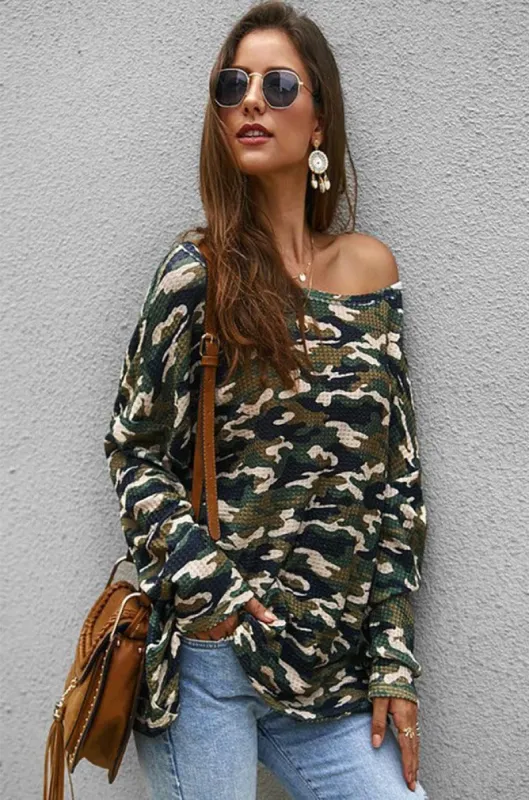 Camo Green Army Long Sleeve Top sold by BOLD elements
