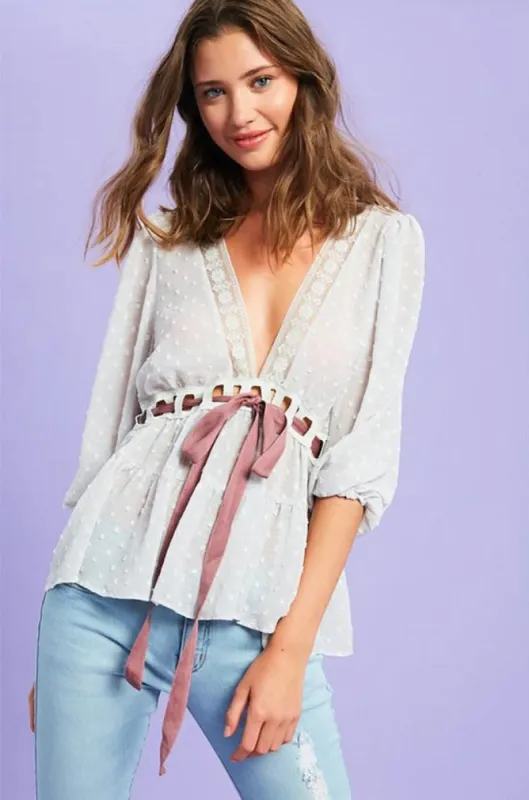 Semi Sheer Textured Chiffon Tunic sold by BOLD elements