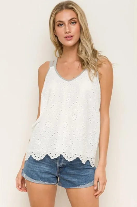 Delicate Criss Cross Back Sleeveless Top sold by BOLD elements