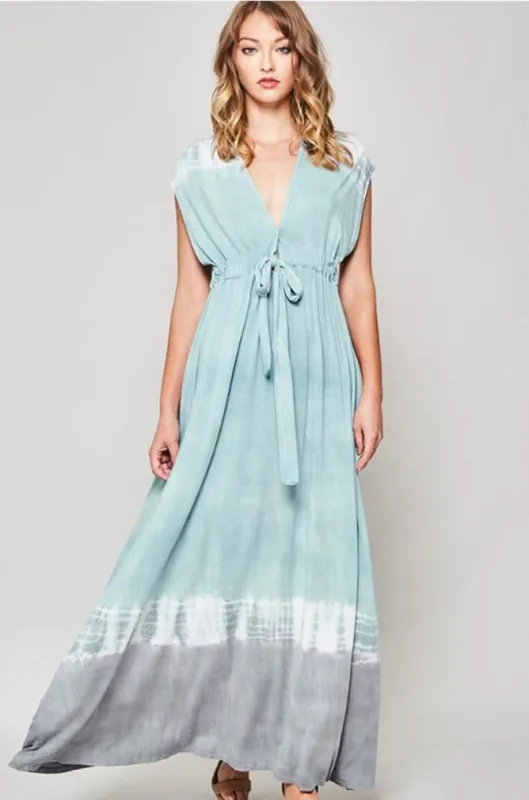 Women Sleeveless Tie-Dye Maxi Dress sold by BOLD elements