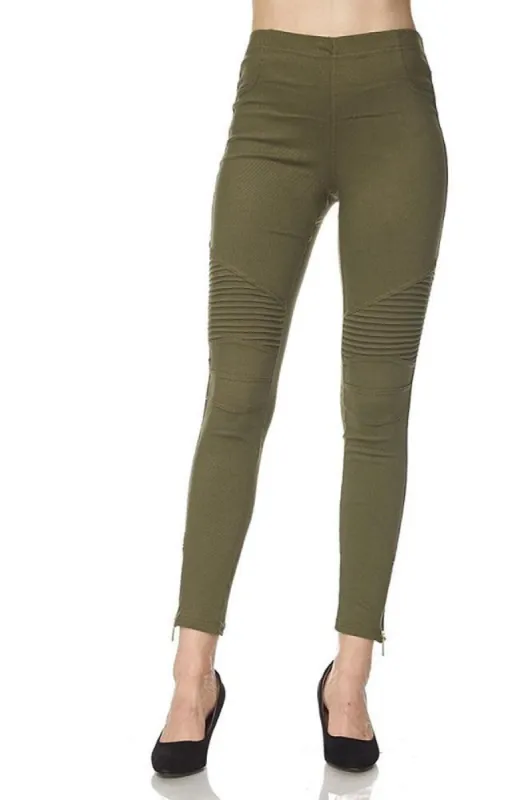 Women's Stretch Moto Zipper Leggings sold by BOLD elements